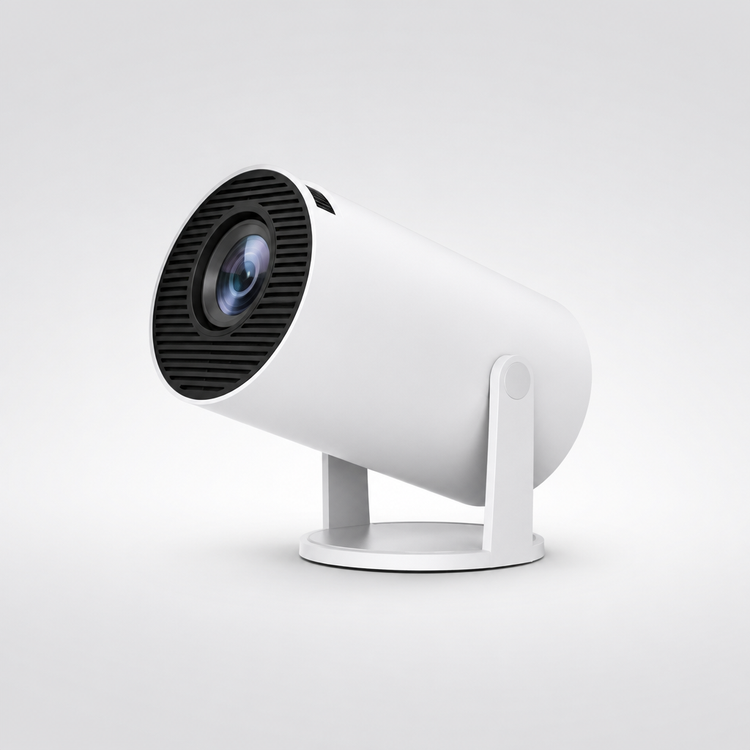 NEXORA HY300 Mini Smart Projector side angle view