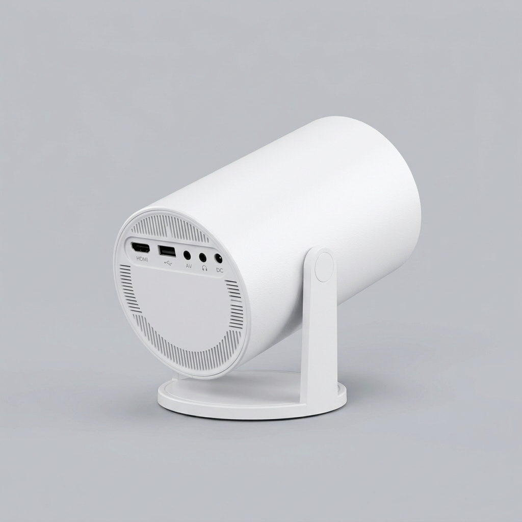 NEXORA HY300 Mini Projector rear view showing ports