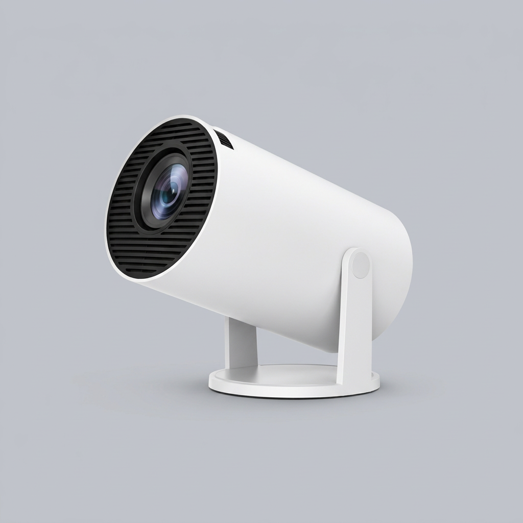 NEXORA HY300 Mini Projector, three-quarter front view
